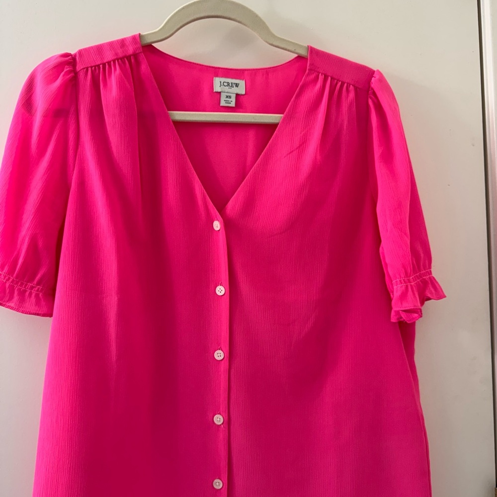 J. Crew Women's Pink Blouse xs